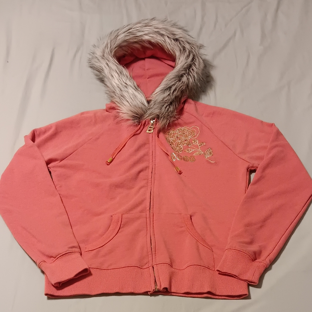 Custom Y2K BCBGMAXAZRIA fur hoodie